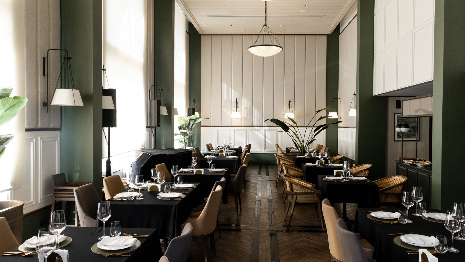 Salle de service d’un restaurant élégant