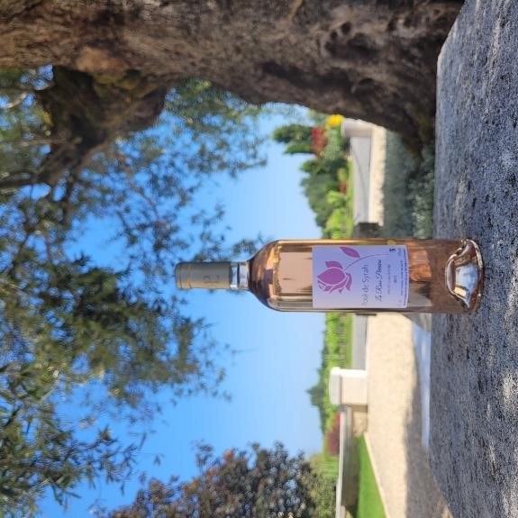 Bouteille du Rosé de Syrah vin de France 2022 du Château la Rose Perrière