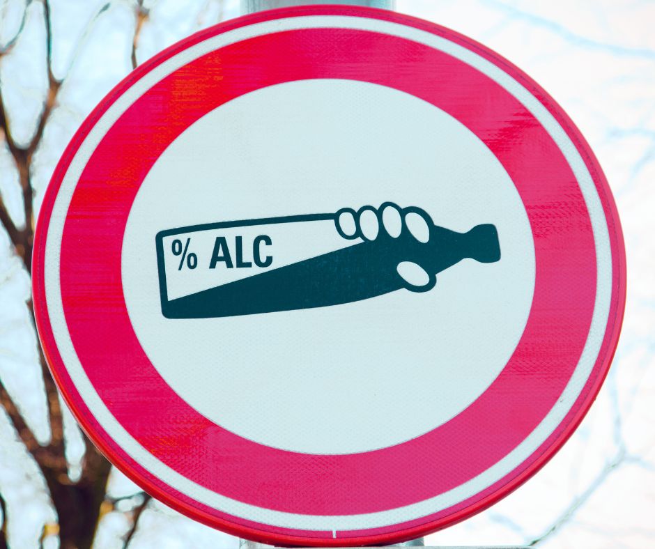 panneau rond interdisant les boissons alcoolisees